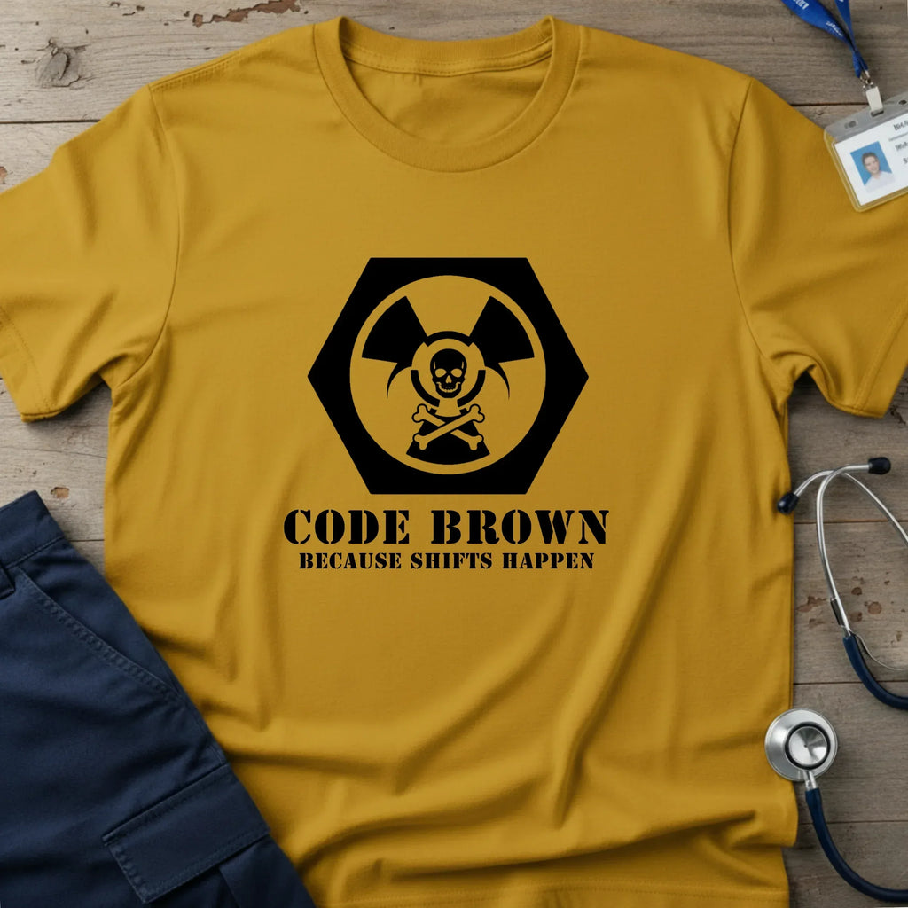 CodeBrown_BecauseShiftsHappen_T-Shirt-10 - Tees That Care