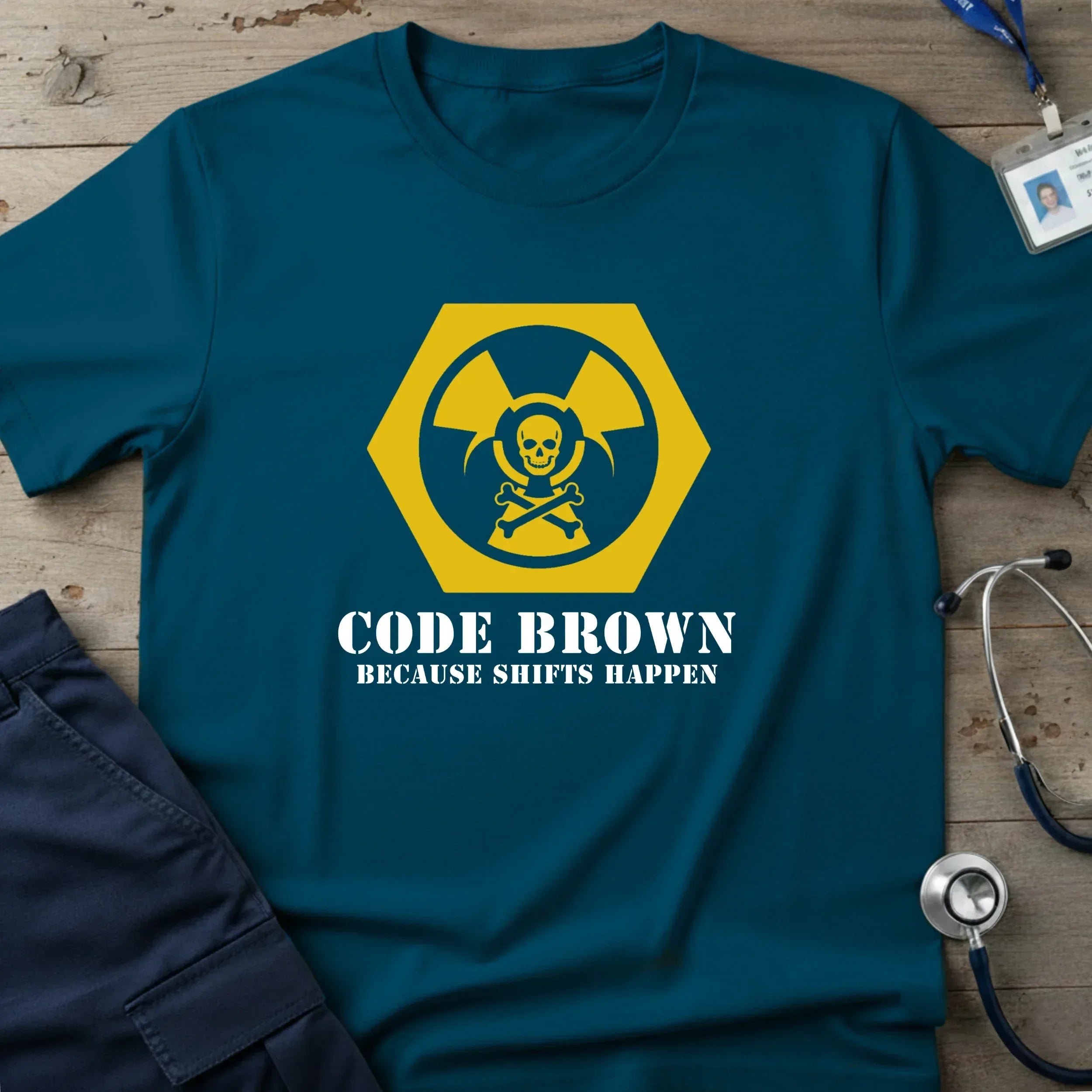 CodeBrown_BecauseShiftsHappen_T-Shirt-2 - Tees That Care