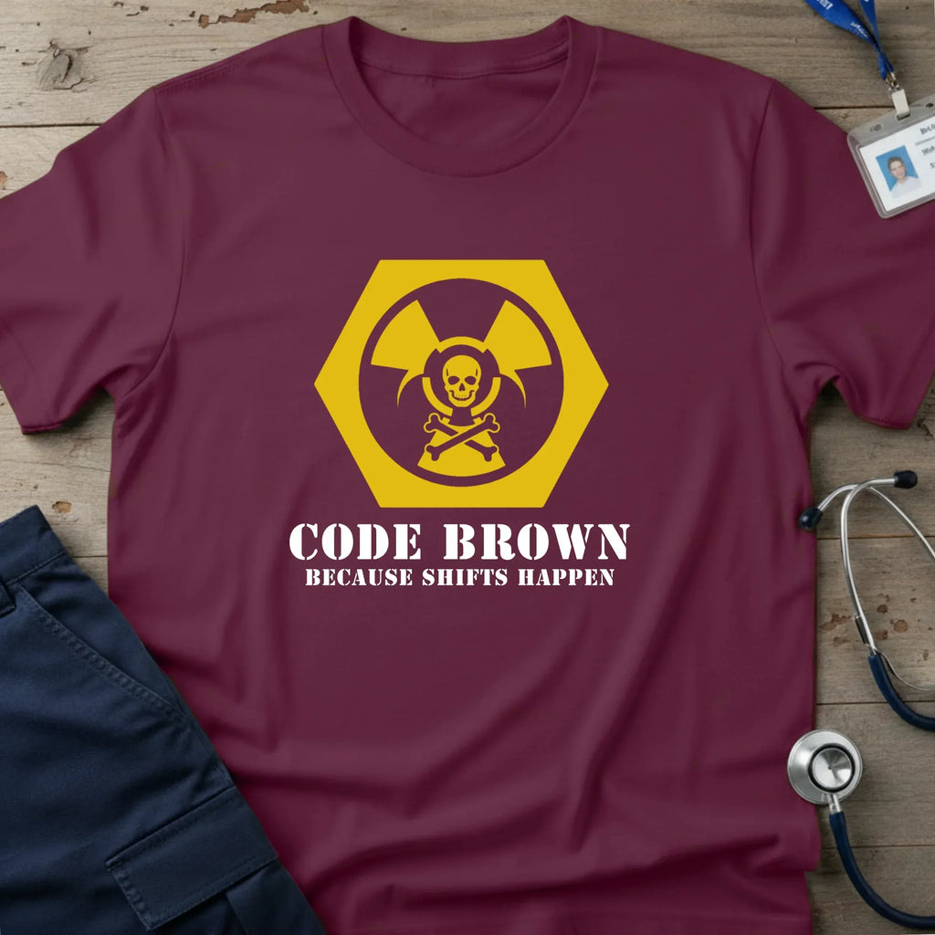 CodeBrown_BecauseShiftsHappen_T-Shirt-3 - Tees That Care