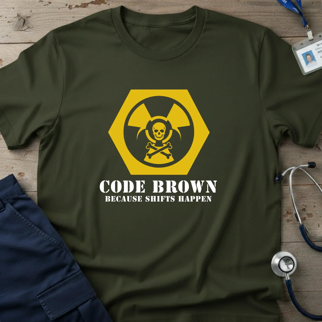 CodeBrown_BecauseShiftsHappen_T-Shirt-4 - Tees That Care