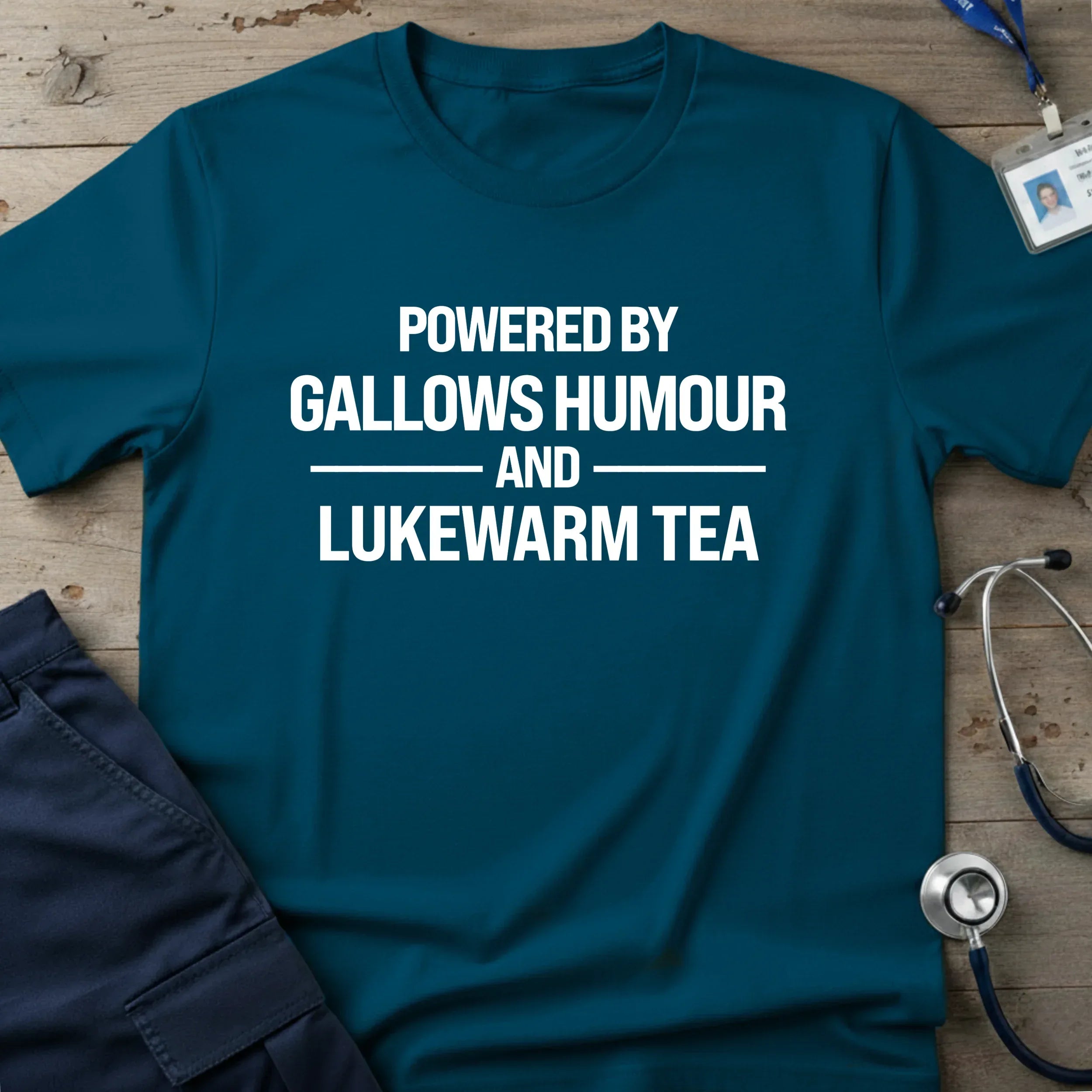 PoweredByGallowsHumourT-Shirt-2_374e5f77-b513-4324-9eb3-8669ab3b3728 - Tees That Care