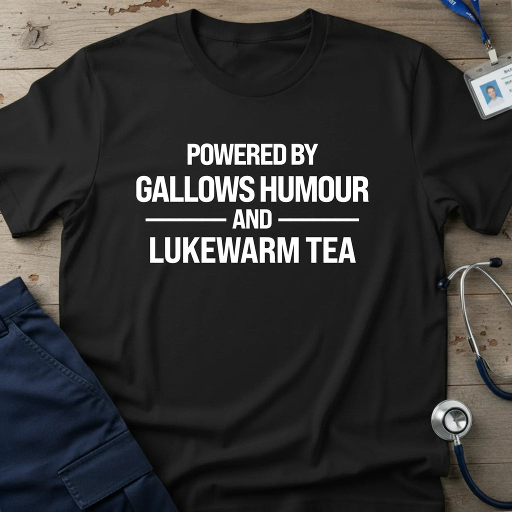PoweredByGallowsHumourT-Shirt-9_8dcac8e5-9b01-4e68-b9ae-50c5f0eb92c4 - Tees That Care